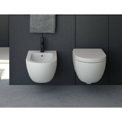 Bidet sospeso monoforo Enjoy 35x53 cm bianco lucido - Ceramica Cielo