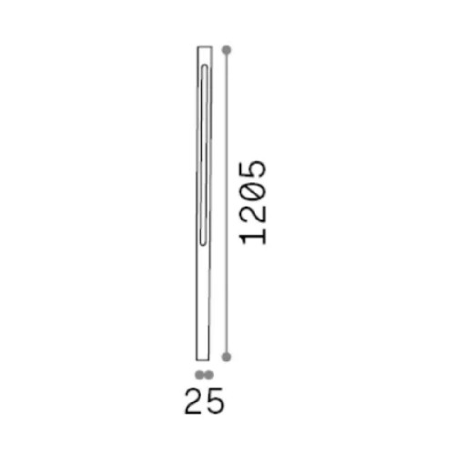 Paletto 120,5 cm Jedi antracite - Ideal Lux