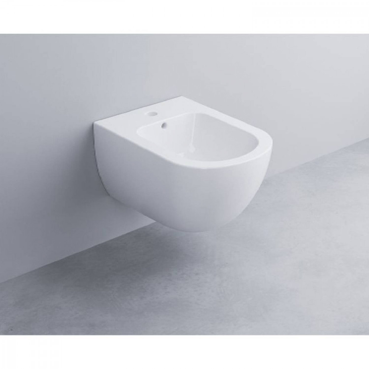 Bidet sospeso filo muro monoforo Enjoy 35x48 cm bianco lucido - Cerami