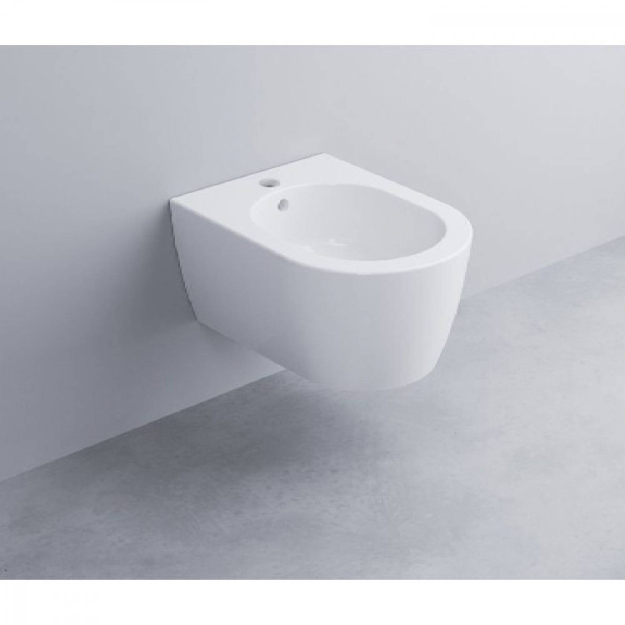 Bidet sospeso filo muro monoforo Smile 34x48x26h cm bianco lucido - Ce