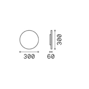 Lampada da parete Punto Ø 30 cm coffee - Ideal Lux 2