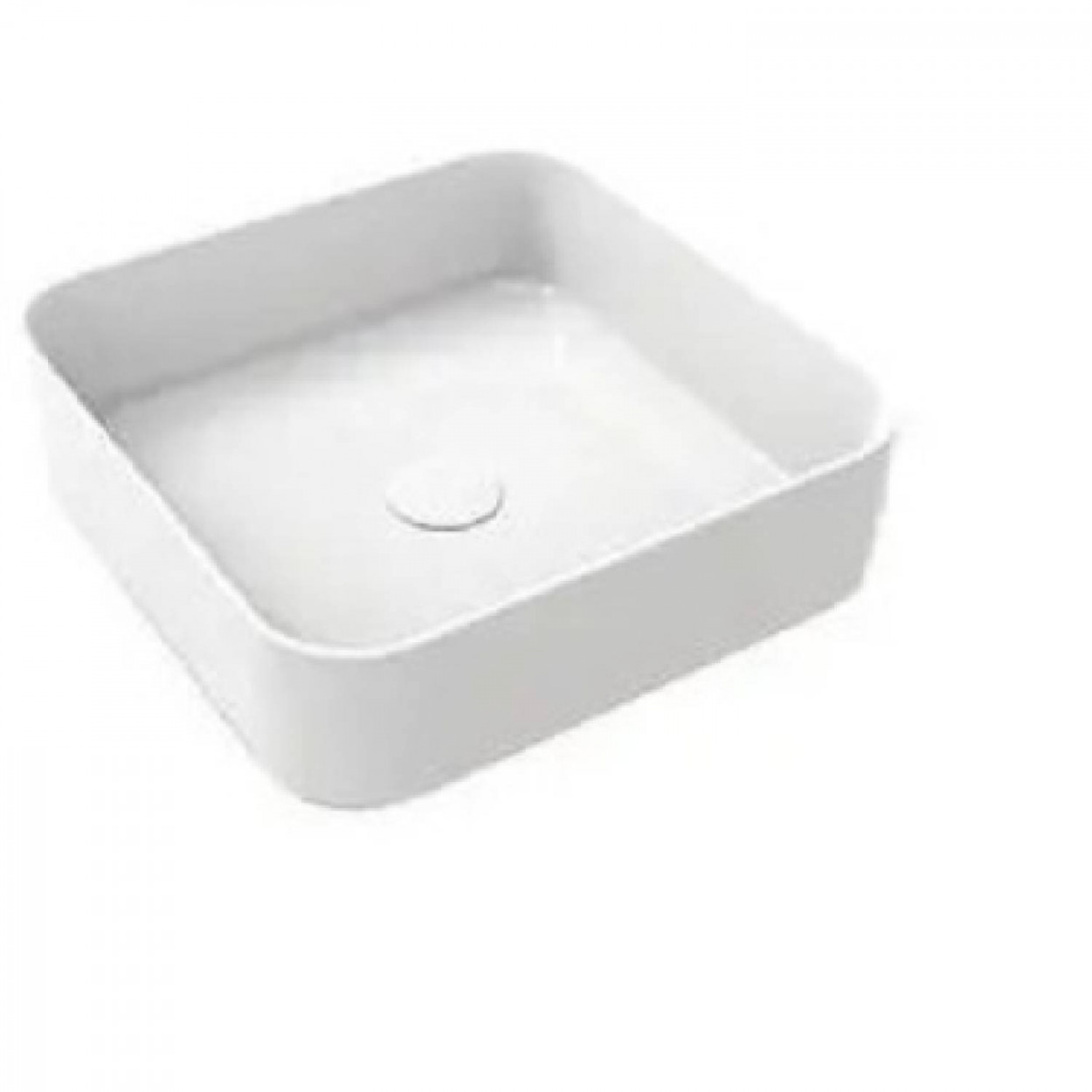 Lavabo da appoggio quadrato Shui Comfort 40x40 cm bianco lucido - Cera