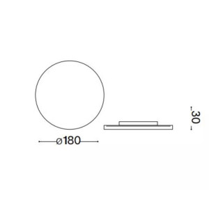 Lampada da parete Punto Ø 18 cm coffee - Ideal Lux 2