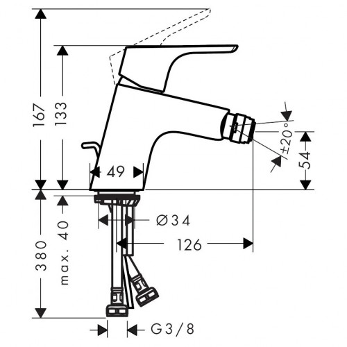 Miscelatore Bidet Monocomando Focus Cromo - Hansgrohe | Meglioalge