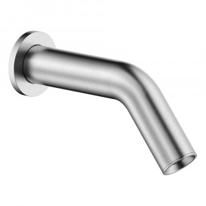 Bocca a parete per vasca Sole 20 cm inox spazzolato – Nobili