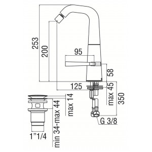 Miscelatore bidet monocomando Likid cromo - Nobili | Meglioalge 2
