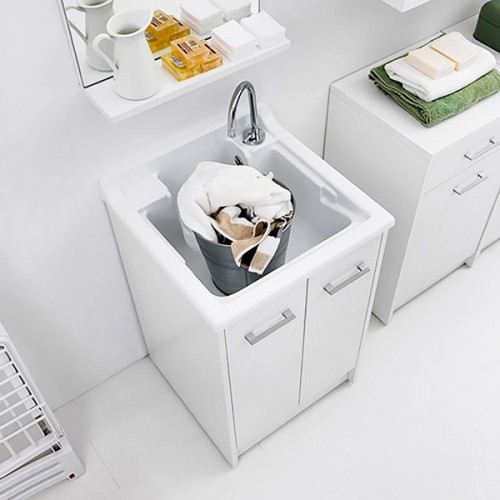 Lavatoio Domestica 50x50x86h cm bianco lucido Colavene