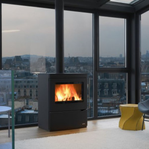 Stufa a legna Nicole in acciaio nero – Ditta Palazzetti 2