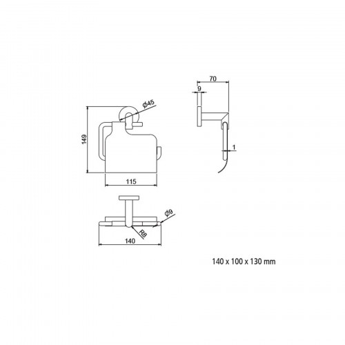 Porta rotolo con coperchio Sid cromo lucido – Meglioalge