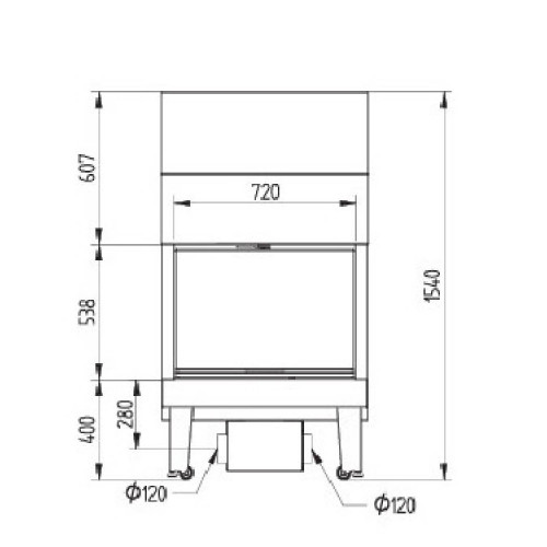 Termostufa monoblocco Wood acciaio nero – Ditta Moretti