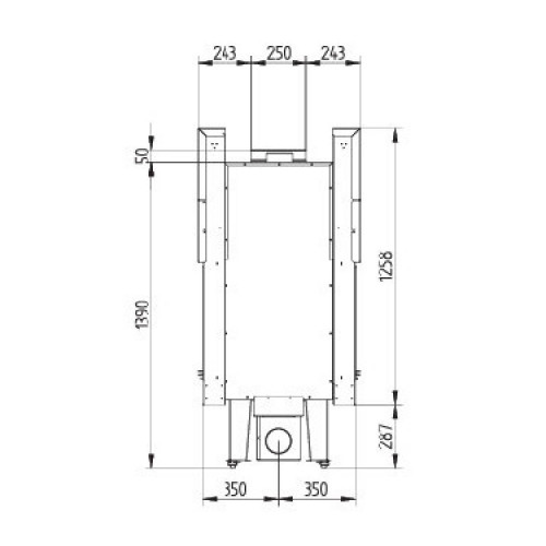 Termostufa monoblocco Wood acciaio nero – Ditta Moretti