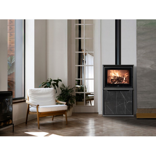 Stufa a legna Venus Plus Air gres black – Ditta Klover
