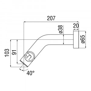 Bocca a parete per lavabo senza scarico Sole inox spazzolato - Nobili 2