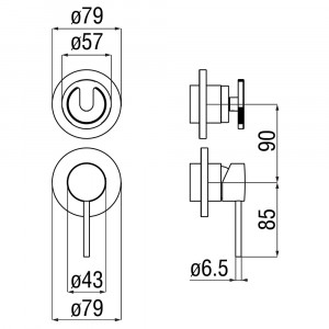 Miscelatore doccia incasso 2 o 3 vie Sole inox Nobili | Meglioalge 2