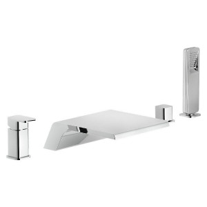 Miscelatore bordo vasca Loop Nobili - Cascata e doccetta cromo