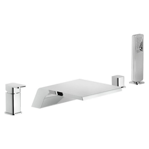 Miscelatore bordo vasca Loop Nobili - Cascata e doccetta cromo