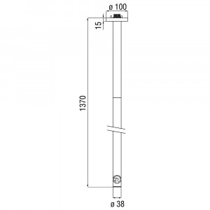 Miscelatore lavabo a soffitto Sole inox spazzolato - Nobili 2