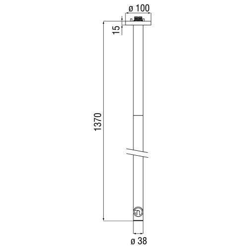 Miscelatore lavabo a soffitto Sole inox spazzolato - Nobili