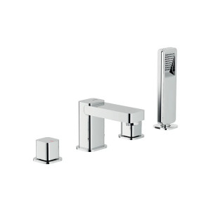 Rubinetto 4 Fori con Doccetta Loop Cromo Lucido - Nobili | Meglioalge