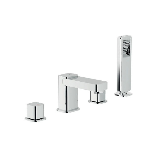 Rubinetto 4 Fori con Doccetta Loop Cromo Lucido - Nobili | Meglioalge