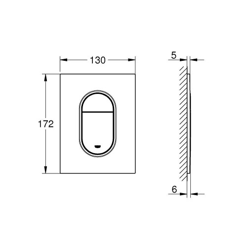 Placca di comando Arena Cosmopolitan S satinato super steel - Grohe