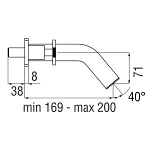 Rubinetto 3 fori a parete Sole inox spazzolato - Nobili 2