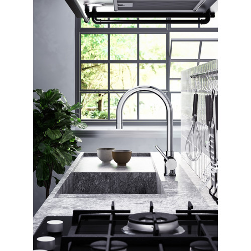 Miscelatore cucina con doccetta Stick cromo - Paffoni