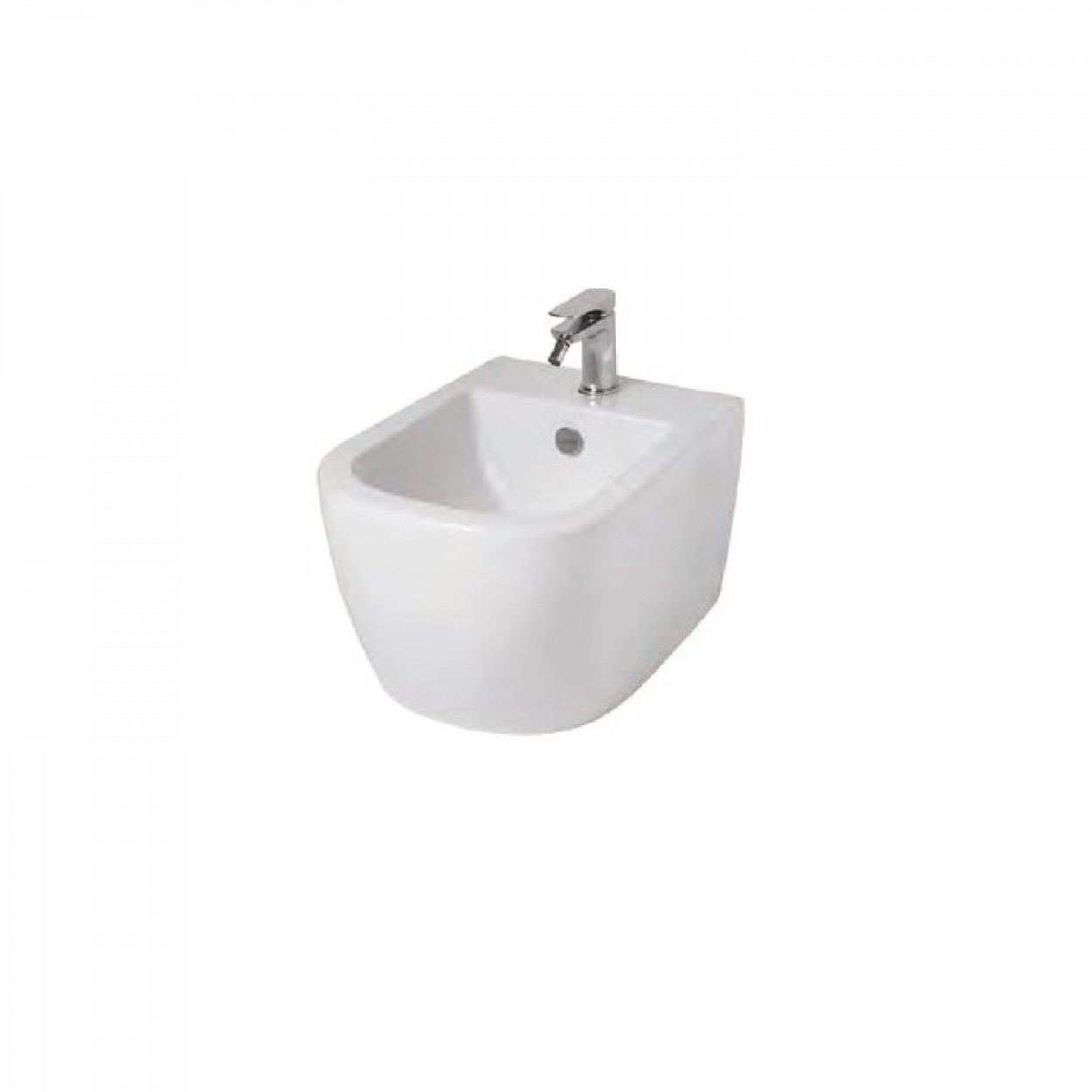 Bidet sospeso filo muro Faster 37x53 cm bianco lucido - Hidra