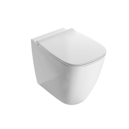 Vaso WC a terra senza brida 55x36 cm Genesis bianco lucido | Globo