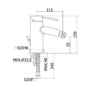 Miscelatore bidet senza scarico Berry cromo - Paffoni 2