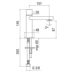 Miscelatore lavabo monoacqua Loop cromo Nobili – Design e qualità 2