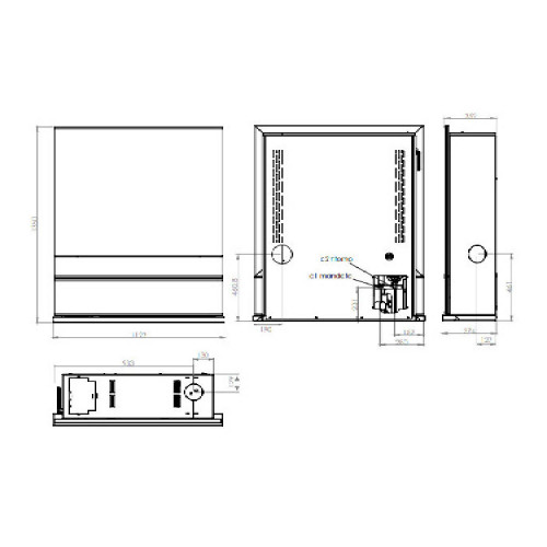 Termostufa Home Cinema 24 Confort Zone cristallo nero e silver – Ditta