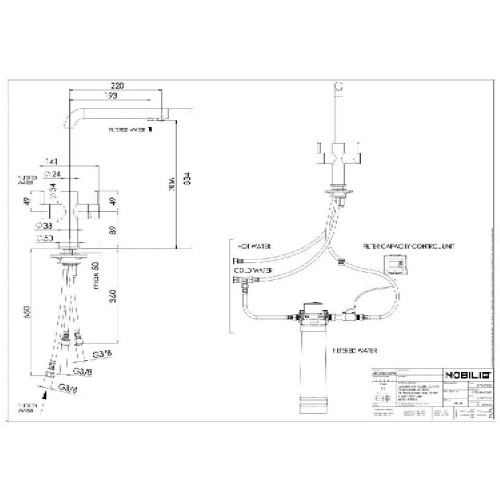 Miscelatore cucina bicomando Sorgente Filtra nero opaco - Nobili | Meg