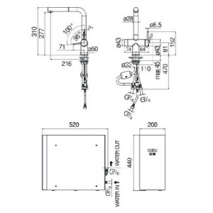 Miscelatore bicomando lavello cucina Sorgente Frizza cromo - Nobili 2