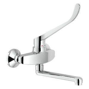 Miscelatore cucina monocomando a parete Nobili cromo con leva clinica