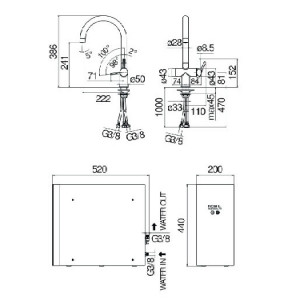 Miscelatore lavello con frigo gasatore Sorgente Frizza - Nobili 2