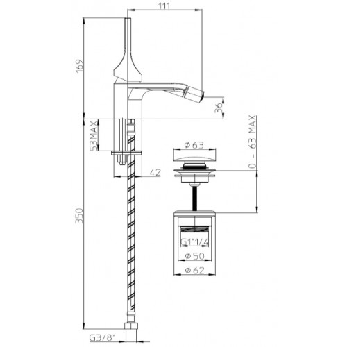 Miscelatore bidet Apice cromo - Bossini