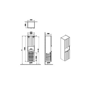 Colonna pensile bassa Root Groove grafite opaco - Vitra 2