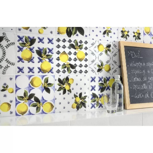 Vita Giardino 20x20 cm bianco mix lucido - Ceramica Sant'Agostino