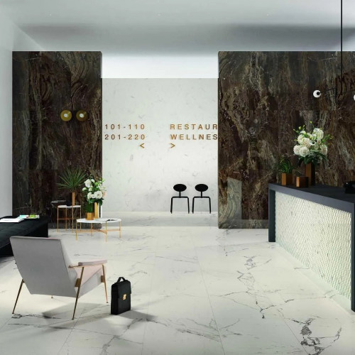 Allmarble Statuario Lux 75x150 cm - Eleganza firmata Marazzi | Meglioa