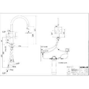 Miscelatore bicomando cucina filtrante Sorgente Filtra cromo - Nobili 2