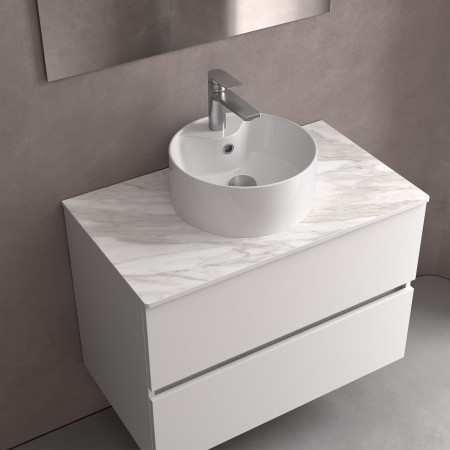 Lavabo da appoggio Lisba Ø36x14 cm porcellana bianca – Meglioalge