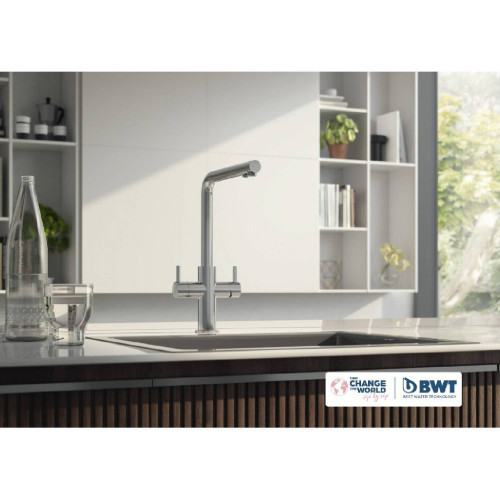 Miscelatore lavello cucina con filtro Sorgente Filtra cromo - Nobili