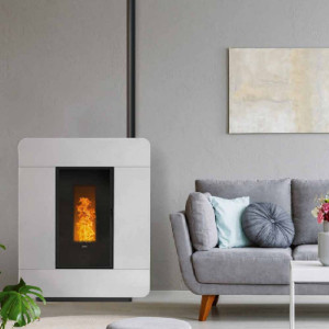 Termostufa a pellet Diva Gloss avorio – Ditta Klover