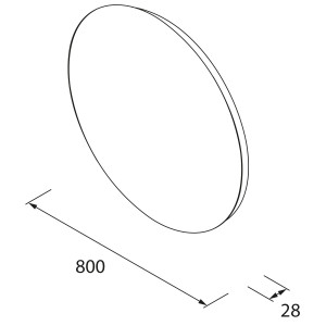 Specchio circolare ø80 cm Norma 800 con luce LED 13W - Design minimali 2