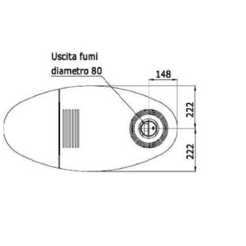 Stufa a pellet 11 kw Butterfly Air nera - Ditta Laminox