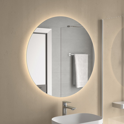 Specchio circolare ø80 cm Norma 800 con luce LED 13W - Design minimali