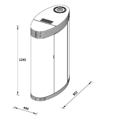 Stufa a pellet 11 kw Butterfly Air nera - Ditta Laminox