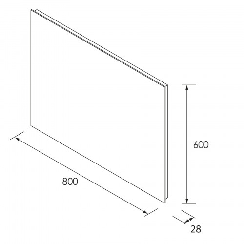 Specchio 60x80 cm Blow con luce LED 20W - Design versatile e moderno |