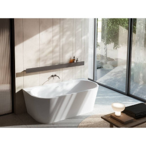 Vasca a muro 170x80 cm Meilin bianco lucido - Glass 1989